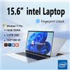 FUCHU Nuovo Laptop aziendale da 15.6 pollici Windows 11 Pro Intel Celeron N4000 16GB RAM 1TB 2TB SSD - Argento