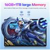 LENO Versione Globale Android 13 Tablet PC Snapdragon 8 Gen2 10000 mAh 16GB 1TB Pad 6 pro Max GPS 5G WiFi Dual SIM Chiamata Tablet - Black