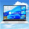 LAOVOVO Laptop 15.6 "Windows 11 Intel N5095 Computer da ufficio WIFI retroilluminato Notebook con impronte - pink 16GB 256GB