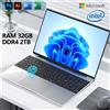 LenO Notebook 15.6 pollici Laptop Windows 11 10 Pro 1920*1080 Laptop Intel portatile economico DDR4 32G - Pink 16GB 256GB