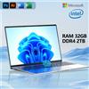 LenO Nuovo Notebook 15.6 pollici Laptop Windows 11 10 Pro 1920*1080 Laptop Intel portatile economico DDR4 - pink 16GB 256GB