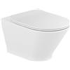 Roca Gap Round vaso wc con copriwater a discesa lenta sospeso senza brida bianco A34H0N8000