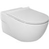 Roca Meridian vaso wc con copriwater a discesa lenta sospeso senza brida bianco A34H240000