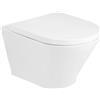 Roca Gap Round vaso wc con copriwater a discesa lenta sospeso senza brida bianco A34H0N2000