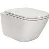 Roca Gap vaso wc con copriwater a discesa lenta sospeso senza brida bianco A34H470000