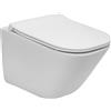 Roca Gap set vaso wc con copriwater sospeso senza brida bianco A34H473000