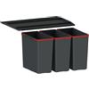 Franke EasySort contenitore per rifiuti 43.5 l nero-rosso 121.0494.192