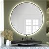 Smartwoods Bright specchio 50x50 cm rotonda con illuminazione nero 5903003188773