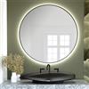 Smartwoods Bright specchio 90x90 cm rotonda con illuminazione nero 5904107900407