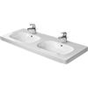 Duravit D-Code lavabo 120x49 cm rettangolare a parete-da mobile-doppio bianco 03481200002