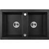 Laveo Barbados lavello in granito 78x48 cm nero SBB720T