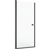 Roca Capital porta doccia 80 cm a battente nero opaca/vetro trasparente AM4708016M