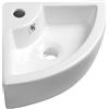 Sapho Gynt lavabo 33x33 cm angolare a parete bianco AR154