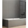 New Trendy New Soleo Black parete vasca 70 cm 1 anta nero opaca/vetro con motivo P-0047