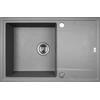 Laveo Megalo lavello in granito 78x50 cm grigio/grafite/inox SBE511T