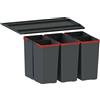Franke EasySort contenitore per rifiuti 44.5 l nero-rosso 121.0494.194