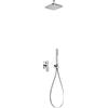 Tres Loft-Tres set doccia da incasso con soffione cromo 200.180.80