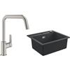 Grohe Set lavello in granito Grohe K700 31651AP0, rubinetto da cucina Grohe Start 30470DC0