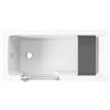 Polimat Vovo vasca da bagno rettangolare con porta 140x70 cm bianco 00276