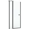 Roca Capital porta doccia 80 cm a battente nero opaca/vetro trasparente AM4608016M