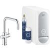 Grohe Blue starter kit con rubinetto da cucina verticale StarLight Chrome 31456001