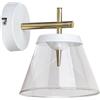 Rabalux Aviana lampada da parete 1x6 W bianco-ottone-trasparente 5029
