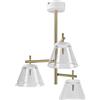 Rabalux Aviana lampada da soffitto 3x6 W bianco-ottone-trasparente 5031