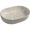Sapho Dalma lavabo 59x42 cm ovale da appoggio marrone/beige MM427