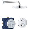 Grohe Grohtherm set doccia da incasso con termostato con soffione StarLight Chrome 34726000