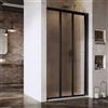 Ravak Supernova porta doccia 90 cm scorrevole nero opaca/vetro con motivo 00V703R2ZG
