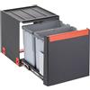 Franke Cube contenitore per rifiuti 28 l nero-grigio-rosso 134.0039.330