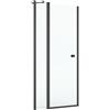 Roca Capital porta doccia 120 cm a battente nero opaca/vetro trasparente AM4612016M