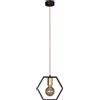 Kaja Honey lampada sospesa 1x60 W nero-oro K-4720