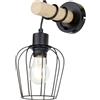 Rabalux Fabian lampada da parete 1x40 W nero-legno 5244