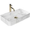 Rea Denis lavabo 61.5x35 cm rettangolare da appoggio REA-U5896