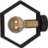 Kaja Honey lampada da parete 1x60 W nero-oro K-4725