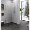 New Trendy Superia box doccia 90x80 cm rettangolare cromo lucida/vetro trasparente K-0740