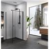 New Trendy Superia Black box doccia 90x80 cm rettangolare nero opaca/vetro trasparente K-0800