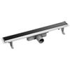 Laveo Basso canalina lineare con griglia 60 cm nero COB760S