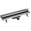 Laveo Basso canalina lineare con griglia 60 cm nero COB761S