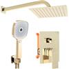 Rea Orix set doccia da incasso con soffione oro REA-P8464