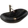 Rea Royal lavabo 62.5x36 cm ovale da appoggio nero REA-U7478