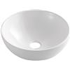 Invena Tinos lavabo 39.5x39.5 cm rotonda da appoggio bianco CE-43-011