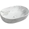 Sapho Dalma lavabo 59x42 cm ovale da appoggio bianco MM417
