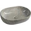 Sapho Dalma lavabo 59x42 cm ovale da appoggio grigio/pietra MM413