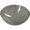 Sapho Dalma lavabo 42x42 cm rotonda da appoggio grigio/pietra MM113