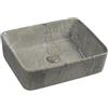 Sapho Dalma lavabo 48x38 cm rettangolare da appoggio grigio/pietra MM513