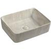 Sapho Dalma lavabo 48x38 cm rettangolare da appoggio marrone/beige MM527