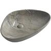 Sapho Dalma lavabo 58.5x39 cm ovale da appoggio grigio/pietra MM213
