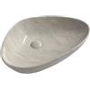 Sapho Dalma lavabo 58.5x39 cm ovale da appoggio marrone/beige MM227